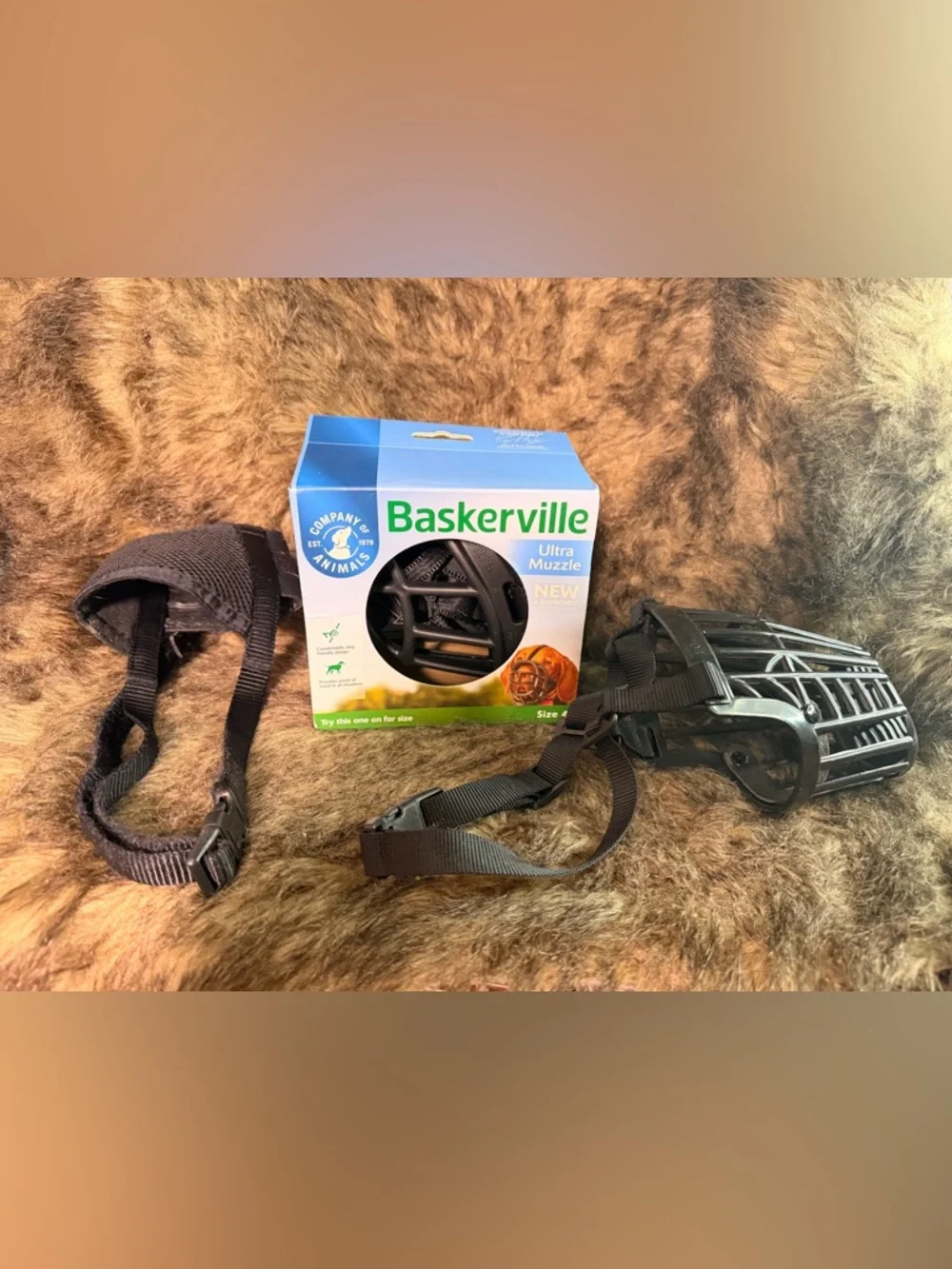 Baskerville Ultra Muzzle, Basket muzzle and Guardian mesh muzzle